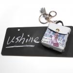 Non Zippered Lightweight Gold Plating Mini Handbag Keychain for sale
