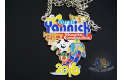 China Shiny Silver Plating Custom Die Cast Medals , Soft Enamel Carnival Medal supplier
