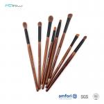 Colored 12pcs ISO9001 Wooden Handle Makeup Brushes for sale