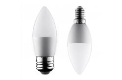 China Aluminum C37 Bright Led Candle Bulb With White Housing And Tail supplier