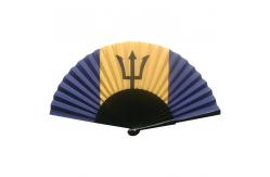 China Wooden Folding Fabric Handheld Fans Craft with Drawstring Organza Bags supplier