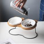 Elevated Ceramic Dog Cat Bowls for Food and Water for sale
