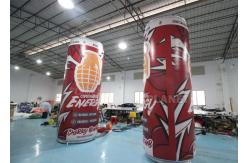 China Tarpaulin Drinks Zip Top Inflatable Advertising Can With Blower supplier