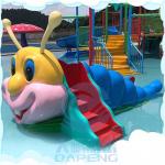 Aqua Park Mini Pool Slide Fiberglass Caterpillar Water Slide CE Approved for sale