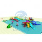 Children Aqua Park Hill Slide Ground Playground Water Slide Combo Customized for sale