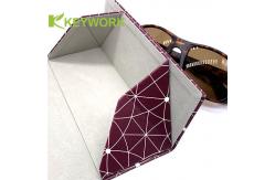 China Female Foldable Triangular Metal Eyewear Case Resist Compression Chinese Factory supplier