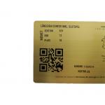 QR Code Metal Membership Card Brass Black Printing Brushed