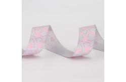 China Silk Screen Printing Double Faced Satin Ribbon 100% Polyester Material supplier