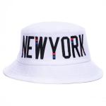 Embroidery New York Style Fisherman Bucket Hat 100% Polyester Fabric for sale