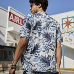 100% Linen Custom Hawaiian Shirts Blue Coolness Tropical Button Up Shirt