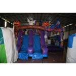 Hallowmas Bouncer Double Slide Scared Inflatable Ghost Jumping Castle With Digital Printing