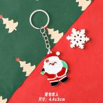Christmas Festival Acrylic Keychain with Metal Ring Attachment and Cute Snowman Charms for sale