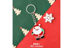 China Christmas Festival Acrylic Keychain with Metal Ring Attachment and Cute Snowman Charms supplier