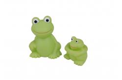 China Squeezing Rubber  Animal Bath Toys Soft Frog Toys Set Floating For Baby supplier
