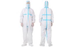 China Safety Disposable Isolation Gowns Oil Resistant Disposable White Overalls supplier