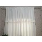 Pure White Ruffle Bathroom Shower Curtains Thickening 100% Polyester Waterproof
