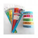 Waterproof Tyvek Paper Wristbands with Sequential Numbering and Full Color Printing for sale