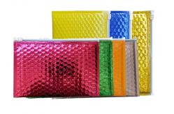 China Reclosable 250x180mm Shiny Holographic Slider Zipper bubble bag , Bubble for packing supplier
