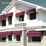 Outdoor French Style Awnings Aluminium Retractable Window Awning for sale