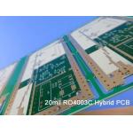 Hybrid PCB Board Bulit On Rogers 20mil RO4003C and 0.75mm FR-4 High Frequency Multi-layer PCB with Mixed Materials for sale