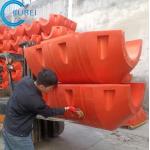 China Orange Or Yellow HDPE Pipe Floater With Good Flexibility Aging Resistance >150N Buoyancy factory