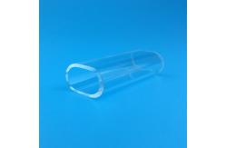 China Transparent Laser Spare Parts Single Hole Quartz Glass Laser Flow Tube supplier