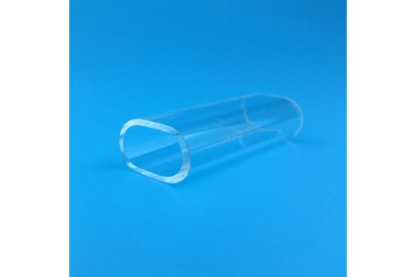Transparent Laser Spare Parts Single Hole Quartz Glass Laser Flow Tube