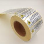 Self Adhesive Aluminum Printing PET Silver Foil Stickers for sale