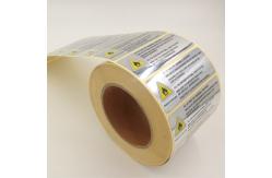 China Self Adhesive Aluminum Printing PET Silver Foil Stickers supplier