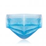 Blue Disposable Face Mask 3 Layer Filtration Non Woven With Elastic Ear Loop