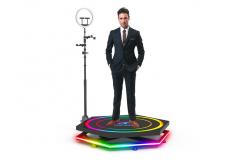 China Portable 360 Camera Booth Led Selfie 360 Degree Rotating Camera Magic supplier