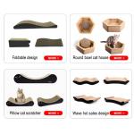 Customized W Shaped Cat Scratcher Cardboard Scratch Pad Corrugated Paper