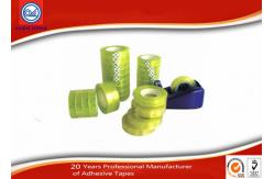 China Yellowish transparent Easy Tear 12mm BOPP Stationery Tape For Art School Student supplier