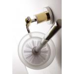 Wall Mounted Round Glass Brush Holder Stainless Steel 304 for sale