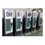 Free Standing Cell Phone Charging Kiosk Lockers with Hotspot Wifi Network Advertisement Function for sale