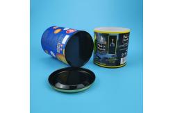 China Biodegradable Snacks Paper Food Cans With Metal Cover supplier