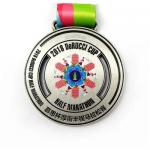 70mm Custom Race Medal / Embossing 3D Antique Silver Medal for sale