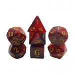 Red, purple and black three -color resin dice suite dragon and dungeon dnd dice for sale