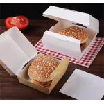 Customized Biodegradable Paper Burger Box with Printing for Fast Food Takeaway