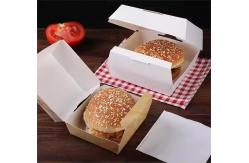 China Customized Biodegradable Paper Burger Box with Printing for Fast Food Takeaway supplier
