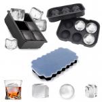 Silicone Ice Cube Trays 3 Pack - Large Size Silicone Ice Cube Molds With Leak Proof Removable Lid Square Ice Cube Tray And BPA Free For Cocktail,Whiskey, Stackable Flexible Ice for sale