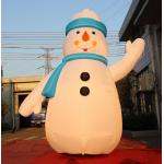8OZ Fabric Inflatable Christmas Decorations / Blow Up Snowman For Winter for sale