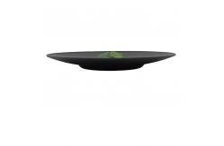 China Home Matte Black Melamine Plates Round Dinnerware Plate Set 13'' supplier