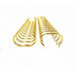 Electroplating 7/8'' Double Loop Binding Wire Rings Yellow Color for sale