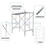 Pre-galvanized Scaffold Walk Thru Frame Components For High Rise Construction