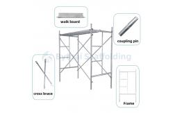 China Pre-galvanized Scaffold Walk Thru Frame Components For High Rise Construction supplier
