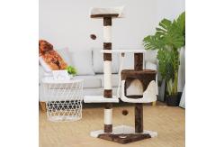 China 112cm Sisal Short Plush Climbing Cat Tree Tower supplier