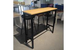 China Nordic Wood Rectangle Bar Height Dining Table Set With Bar Stools supplier