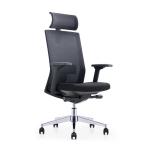 Black Back Comfortable Mesh Office Chair With Adjustable Movable Headrest