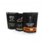 250g 500g 1kg Coffee Foil Pouch Packaging Matte Finish Smell Proof Coffee Bag With Valve for sale